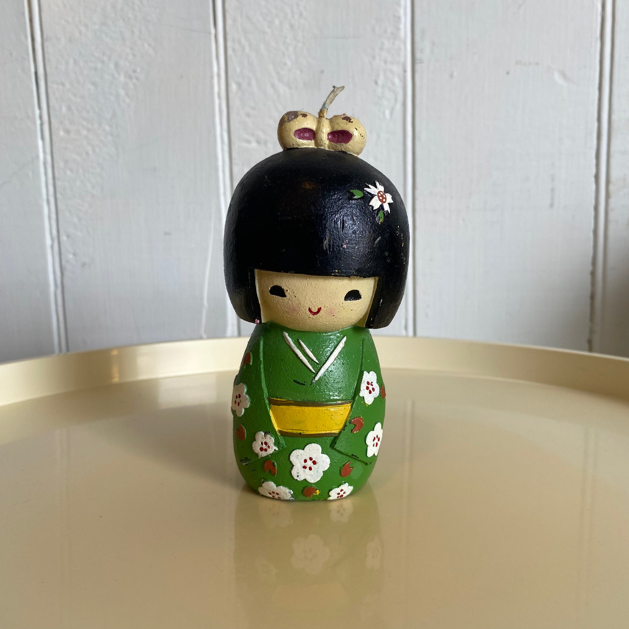 Vintage Kokeshi Doll Candle