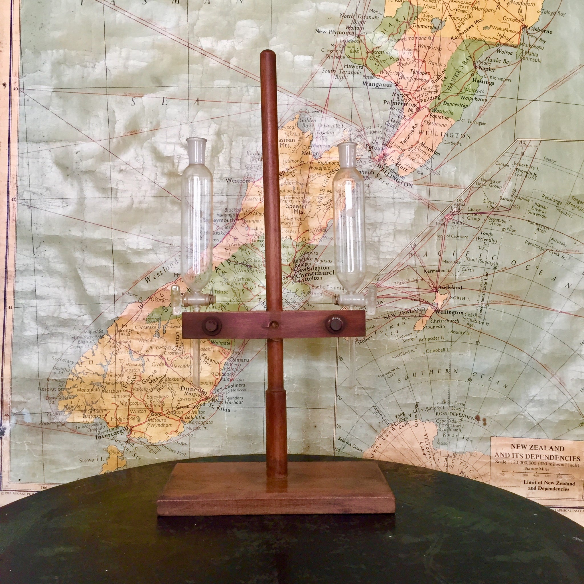 Glass beakers and stand